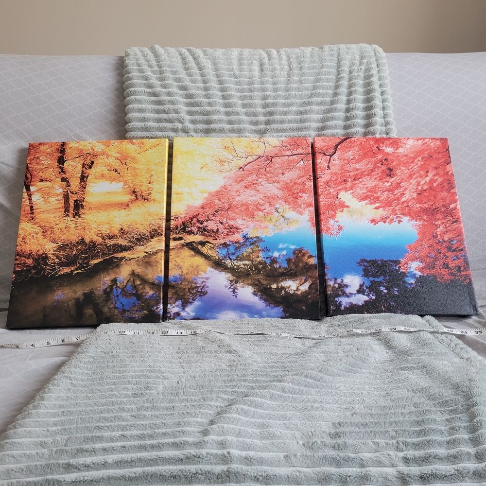 Autumn Landscape Canvas Art - 3 Piece